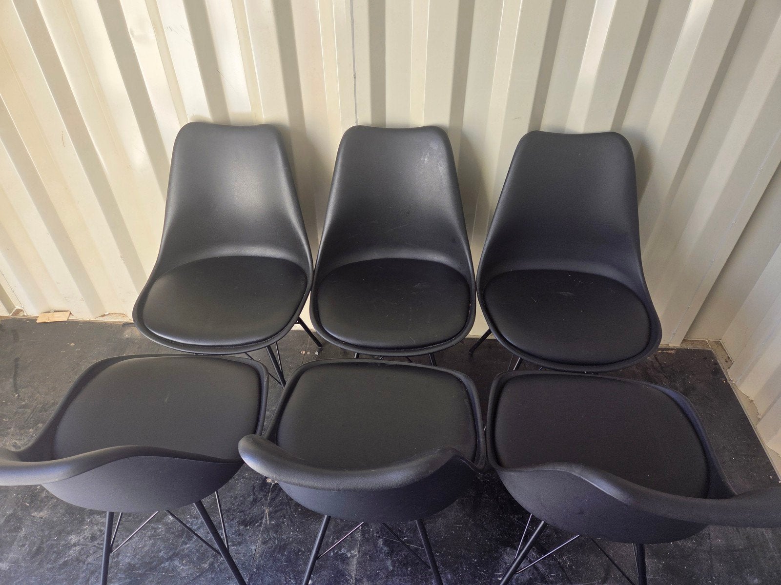 eetkamerstoelen van klarup 6 stuks, Ophalen, Gebruikt, Zwart, Vijf, Zes of meer stoelen