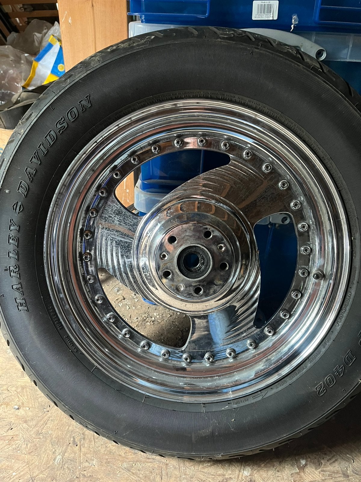 1 set chrome wielen  van een farboy en  heritage, Motoren, Onderdelen | Harley-Davidson, Ophalen of Verzenden, Nieuw