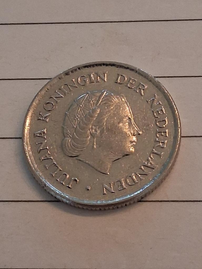 25 cent 1977 Nederland, Ophalen of Verzenden, Koningin Juliana, 25 cent, Losse munt
