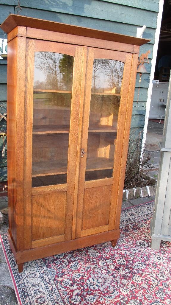 boekenkast, Huis en Inrichting, Ophalen, Glas, Met deur(en), 50 tot 100 cm