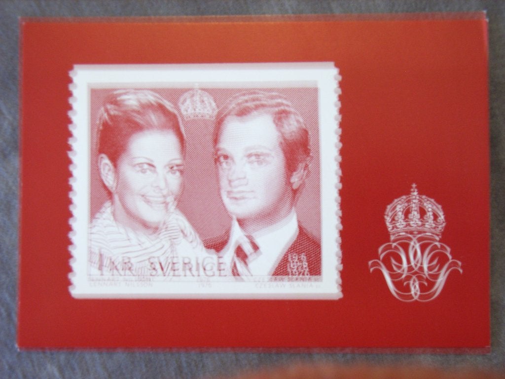 BK2   Spec Bezoekkaart Koningin Silvia en Karl Gustav, Postzegels en Munten, Ophalen of Verzenden, Overige typen
