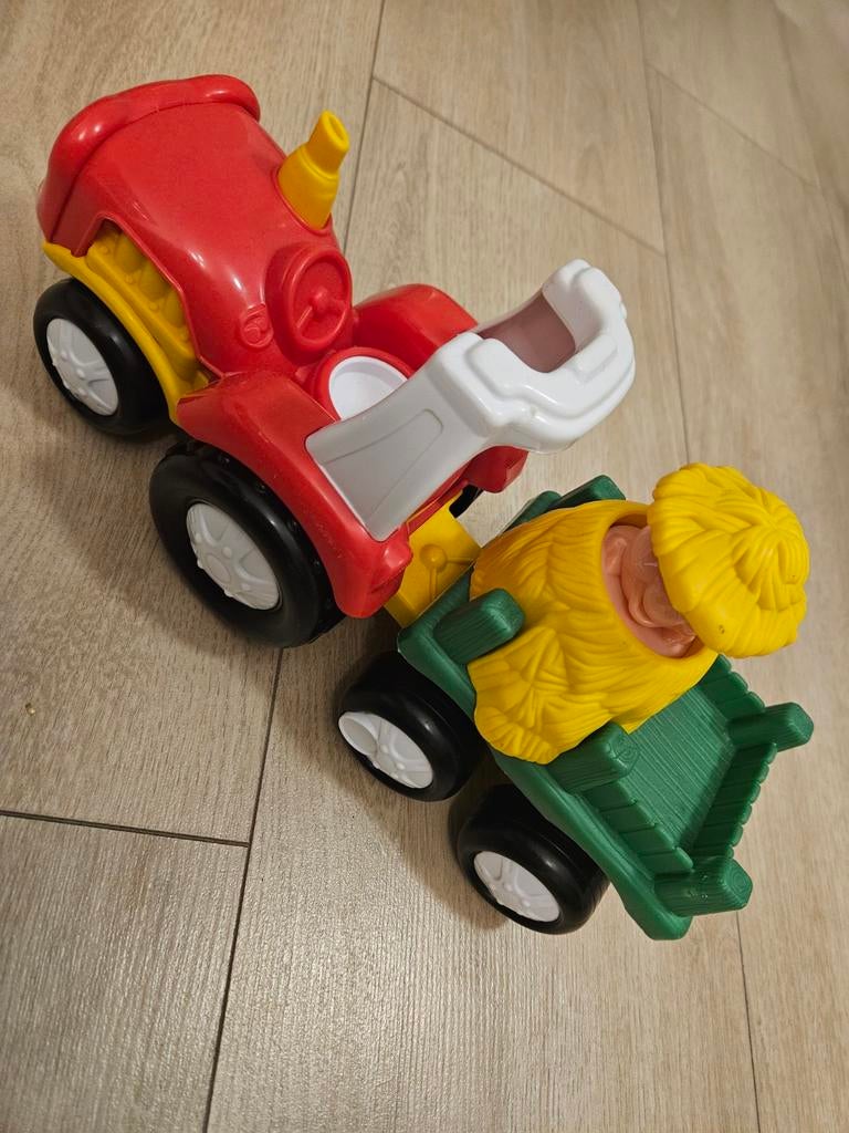 Little People tractor met aanhanger en varkentje, Ophalen of Verzenden, Gebruikt