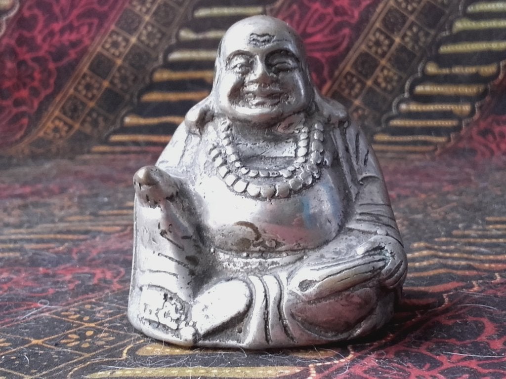 Origineel oud Chinees brons beeldje van Boeddha 6,5 cm., Ophalen of Verzenden
