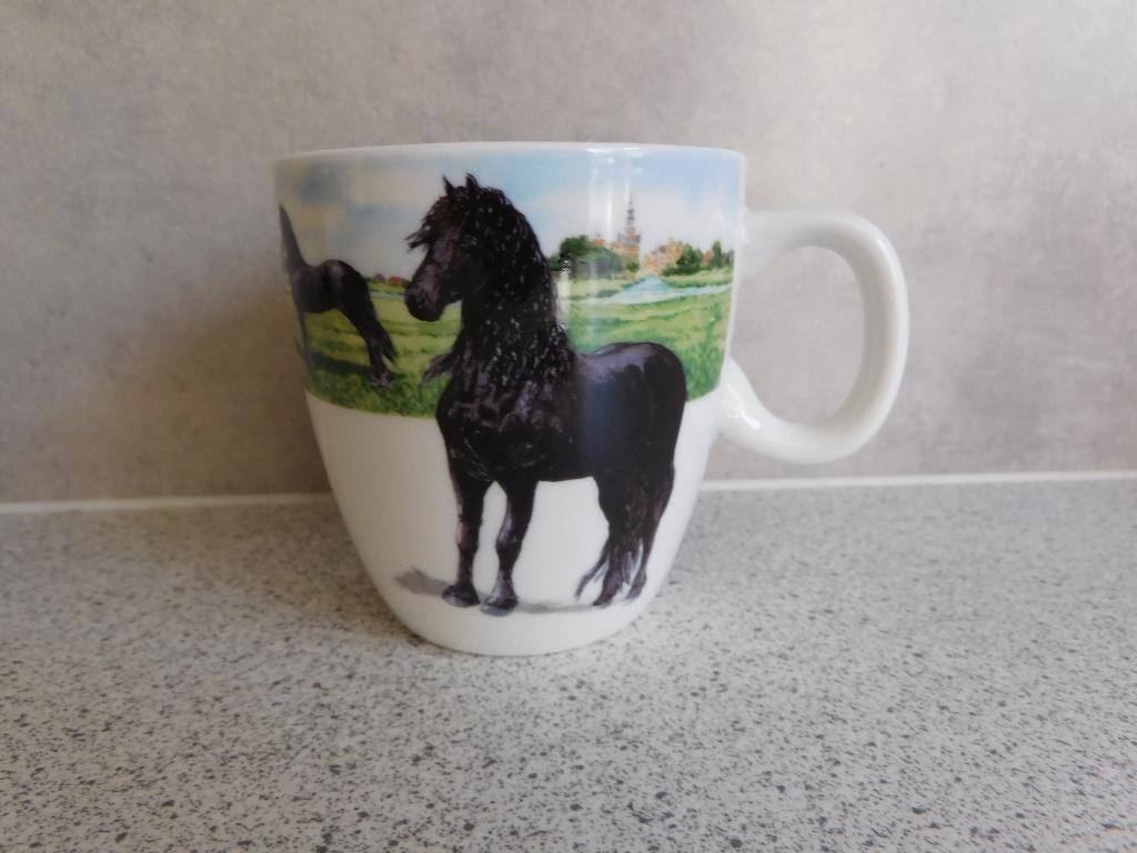 Mok 8x8 het Paarden Wiebe van der Zee, Ophalen of Verzenden, Zo goed als nieuw, Overige stijlen, Kop(pen) en/of Schotel(s)