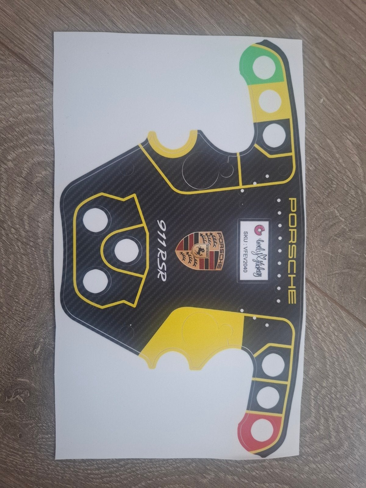 Fanatec formule V1/2 stuur sticker porsche, Ophalen of Verzenden