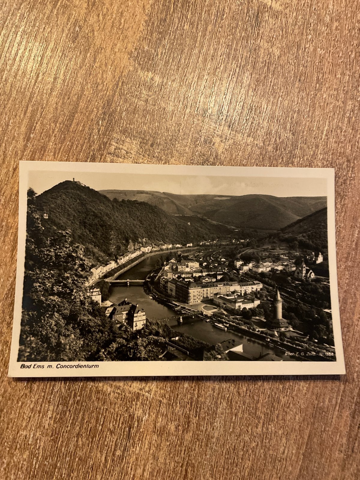 Ansichtkaart Bad Ems m. Concordienturm - Zeldzame Original-Z, Ophalen of Verzenden, 1940 tot 1960, Ongelopen, Duitsland