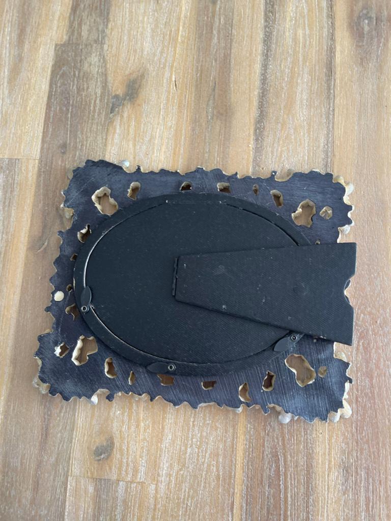 Fotolijstje met vlinders - Zilverkleurig, Ophalen of Verzenden, Zo goed als nieuw, Metaal of Aluminium, Minder dan 50 cm