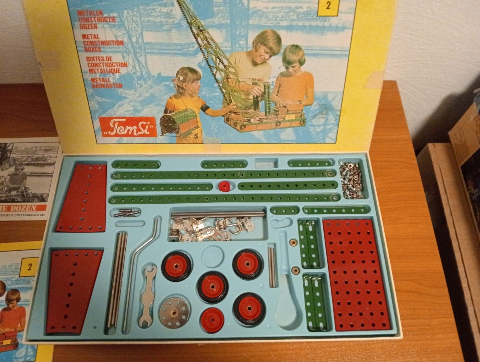 Vintage TemSi Metalen Constructie Doos - Zo goed als nieuw, Ophalen of Verzenden, Zo goed als nieuw, Overige merken