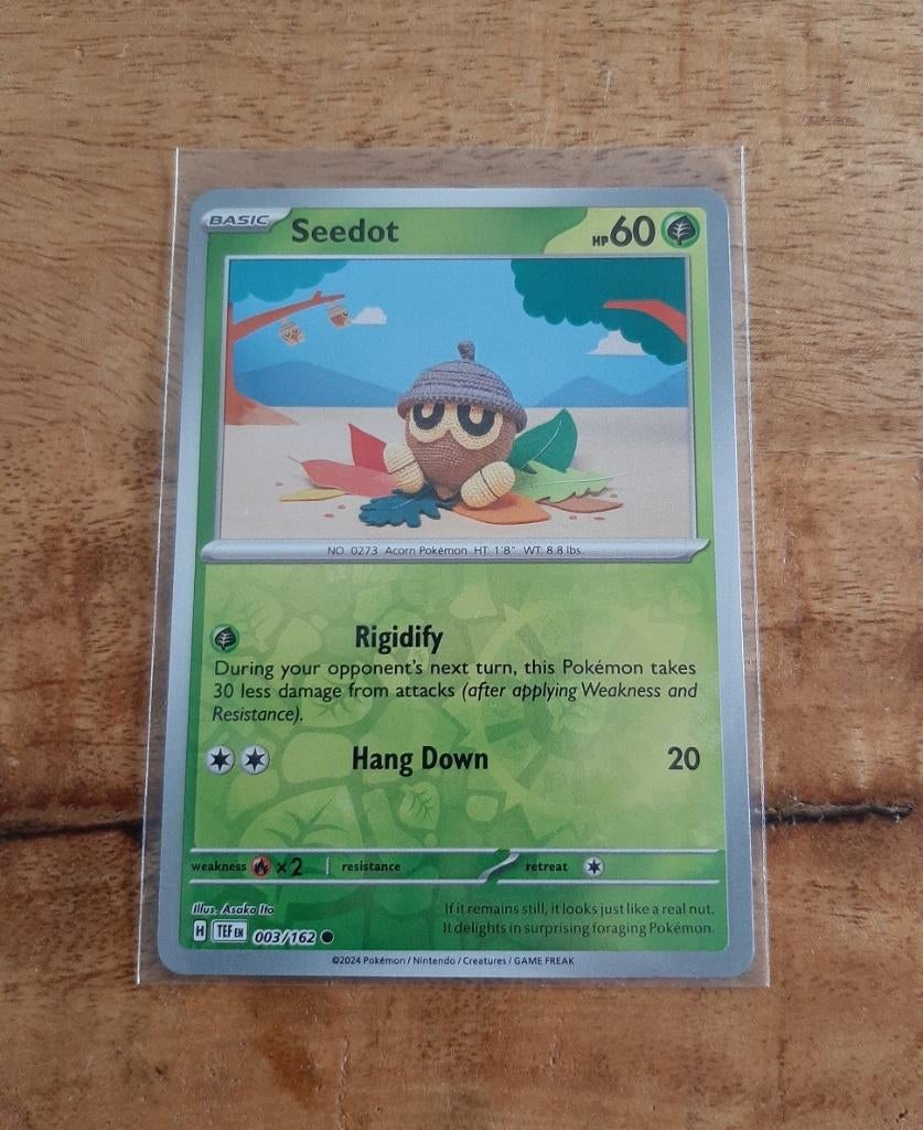 Seedot #3, Reverse Holo, Pokemon Temporal Forces, Ophalen of Verzenden, Nieuw, Losse kaart