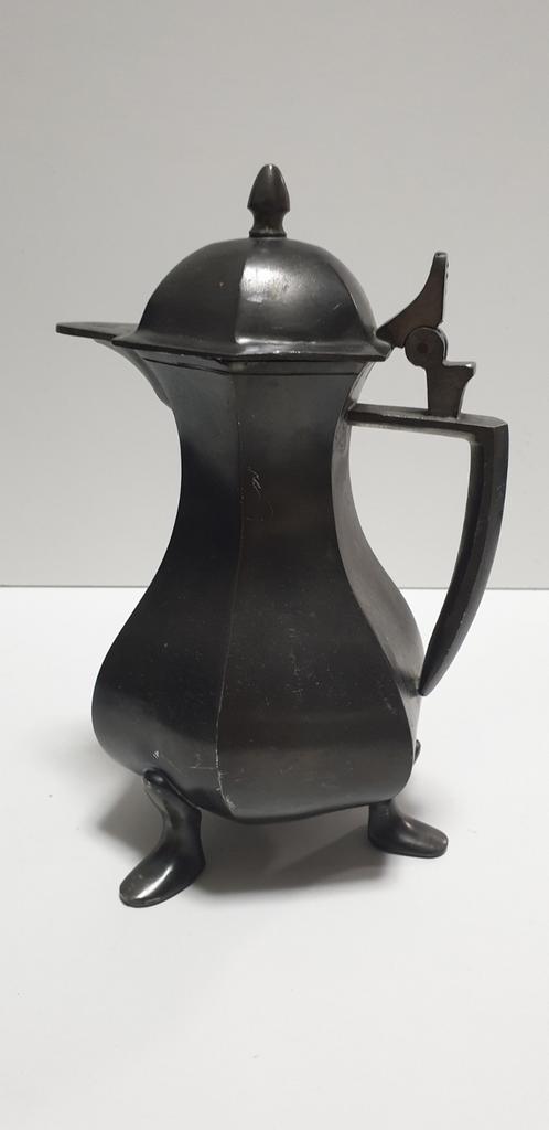 2237) Antiek tinnen kan met deksel, Antiek en Kunst, Antiek | Tin, Ophalen of Verzenden