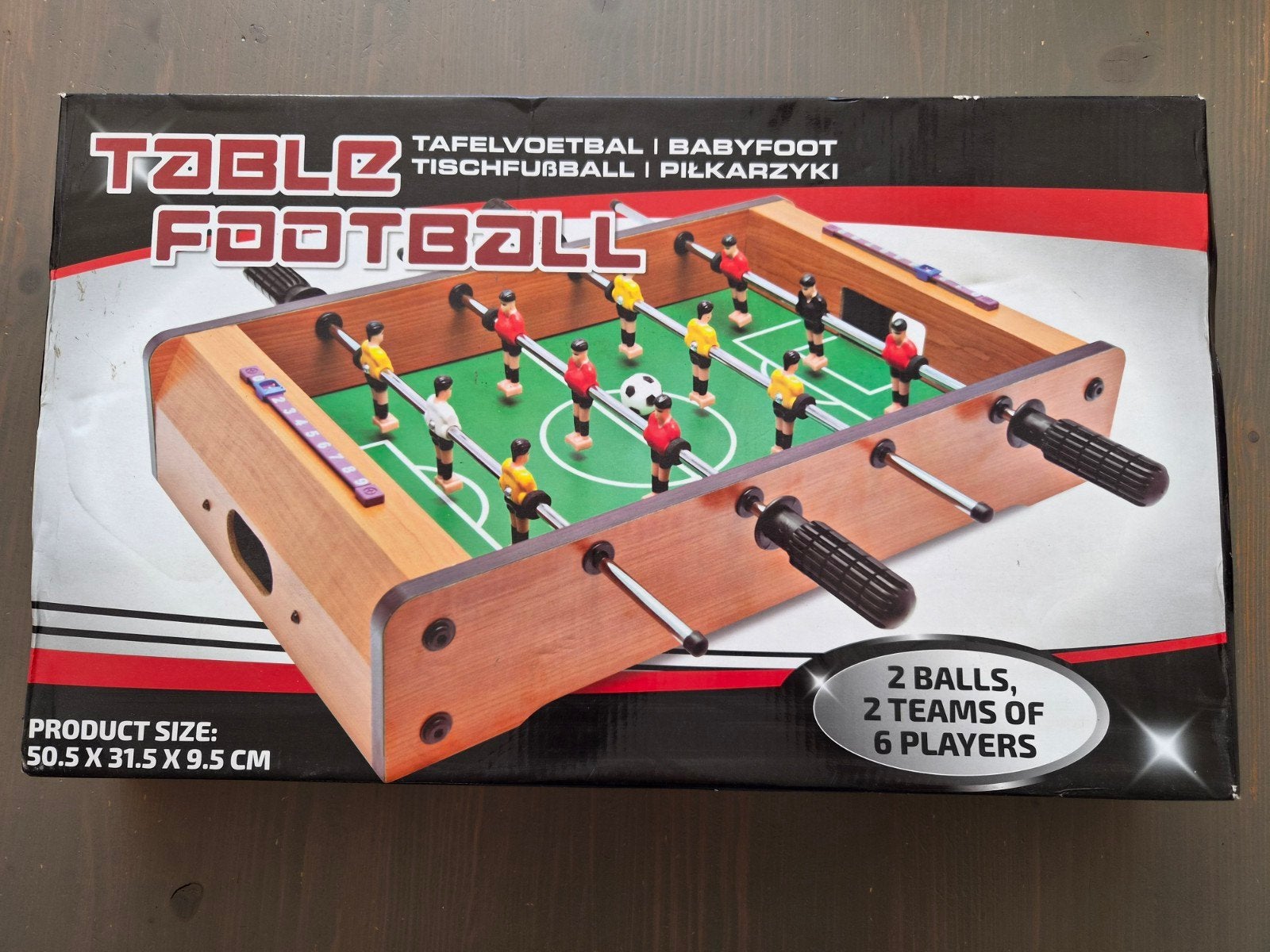 Mini tafelvoetbal, Ophalen, Gebruikt