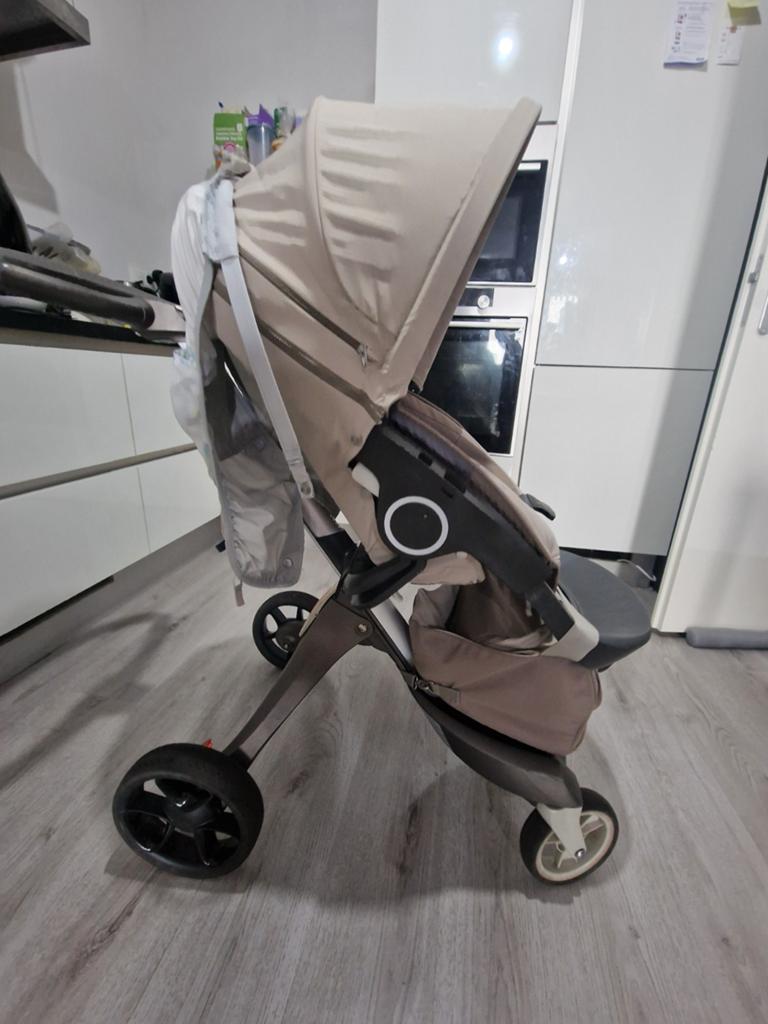 Stokke Xplory V6 Kinderwagen - Beige, Ophalen, Gebruikt, Overige merken
