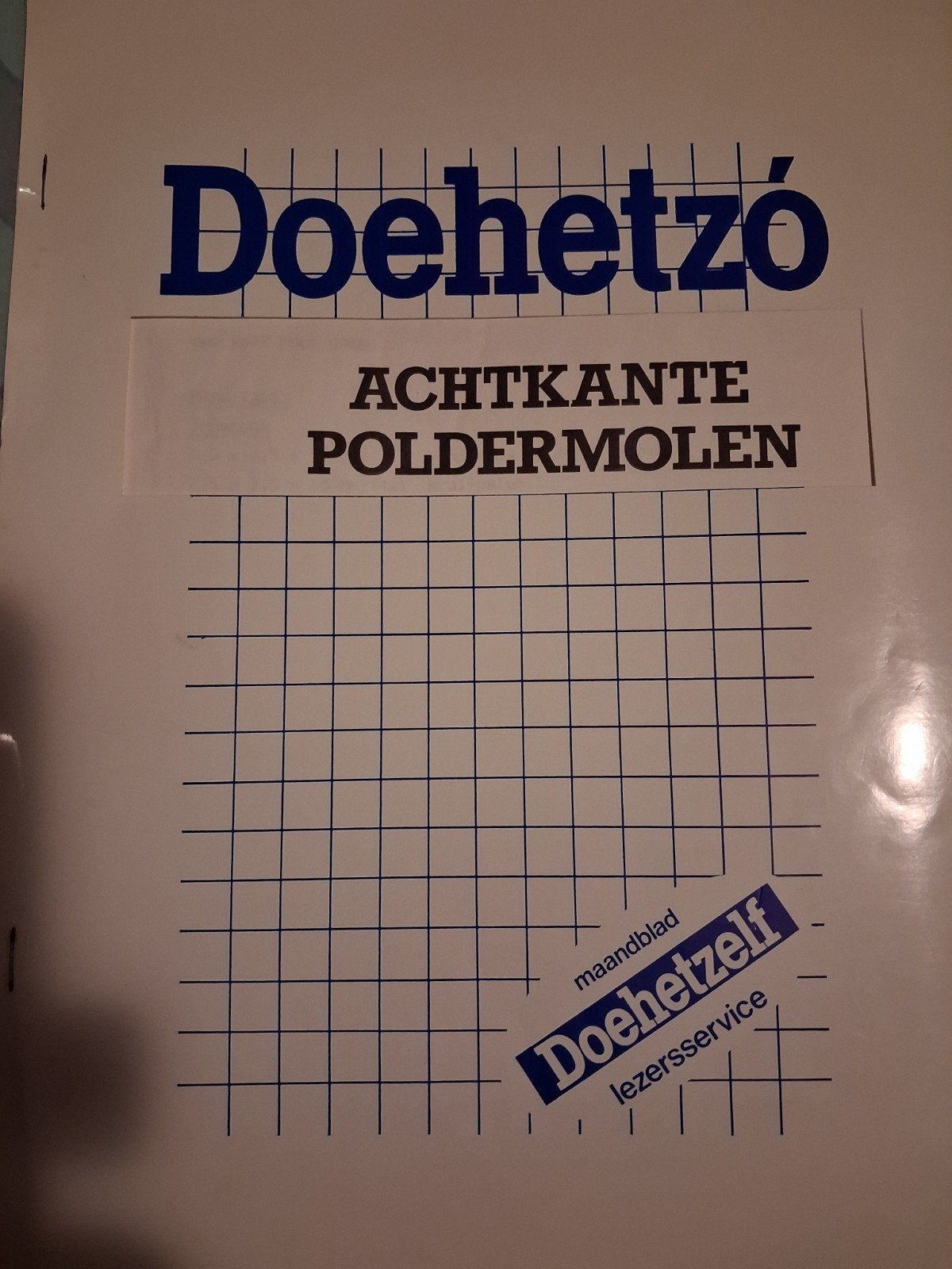 Doehetzó Maandblad - Achthoekige Poldermolen Knutselboek, Ophalen of Verzenden, Gebruikt, Hout, Knutselboek