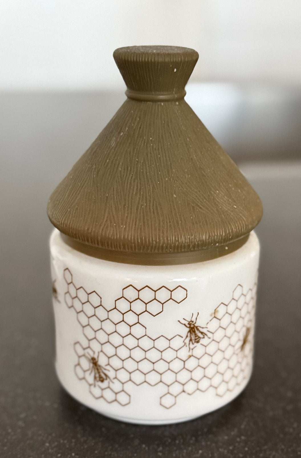 Opaline Retro bijenwas / honing potje, Ophalen of Verzenden, Huis en Inrichting