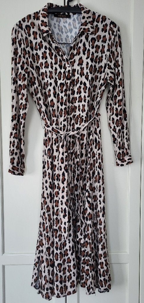 Supertrash blouse jurk, panterprint, half lang, maat L, Kleding | Dames, Jurken, Maat 42/44 (L), Ophalen of Verzenden, Zo goed als nieuw