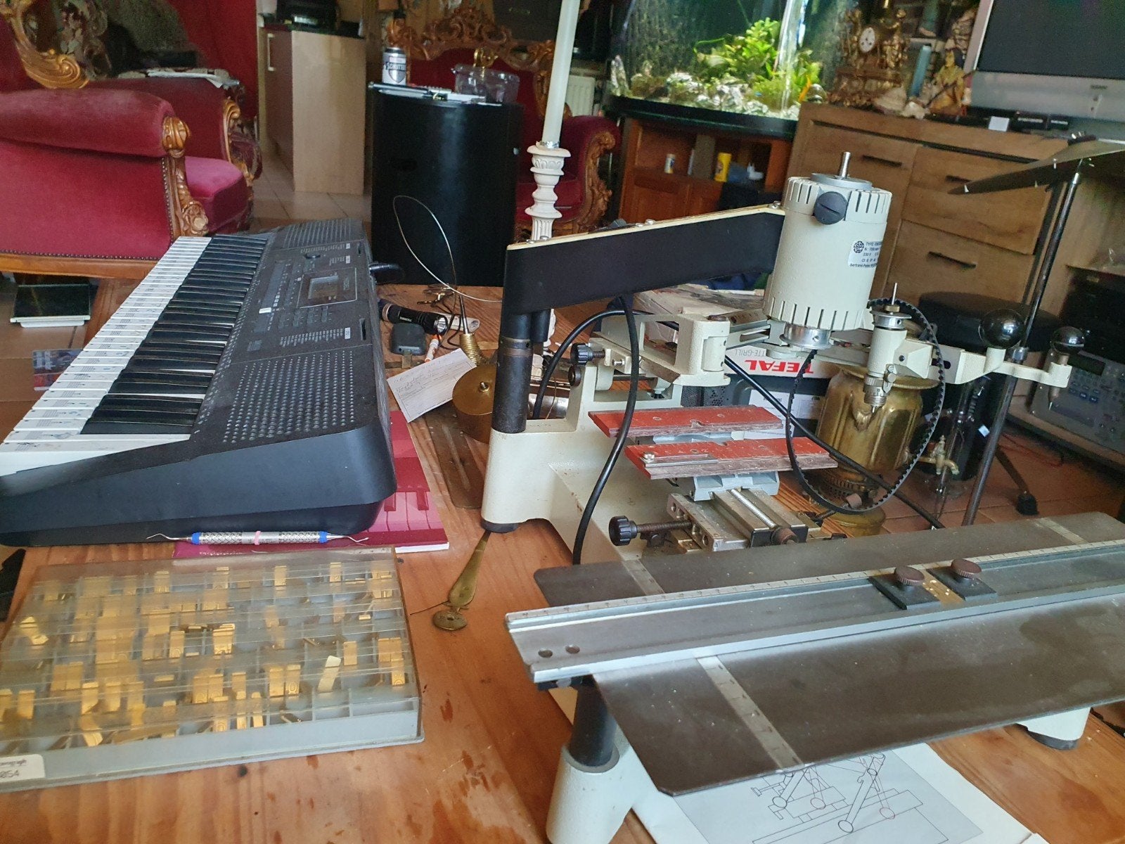 Gravograph graveermachine met toebehoren, Ophalen of Verzenden, Gebruikt