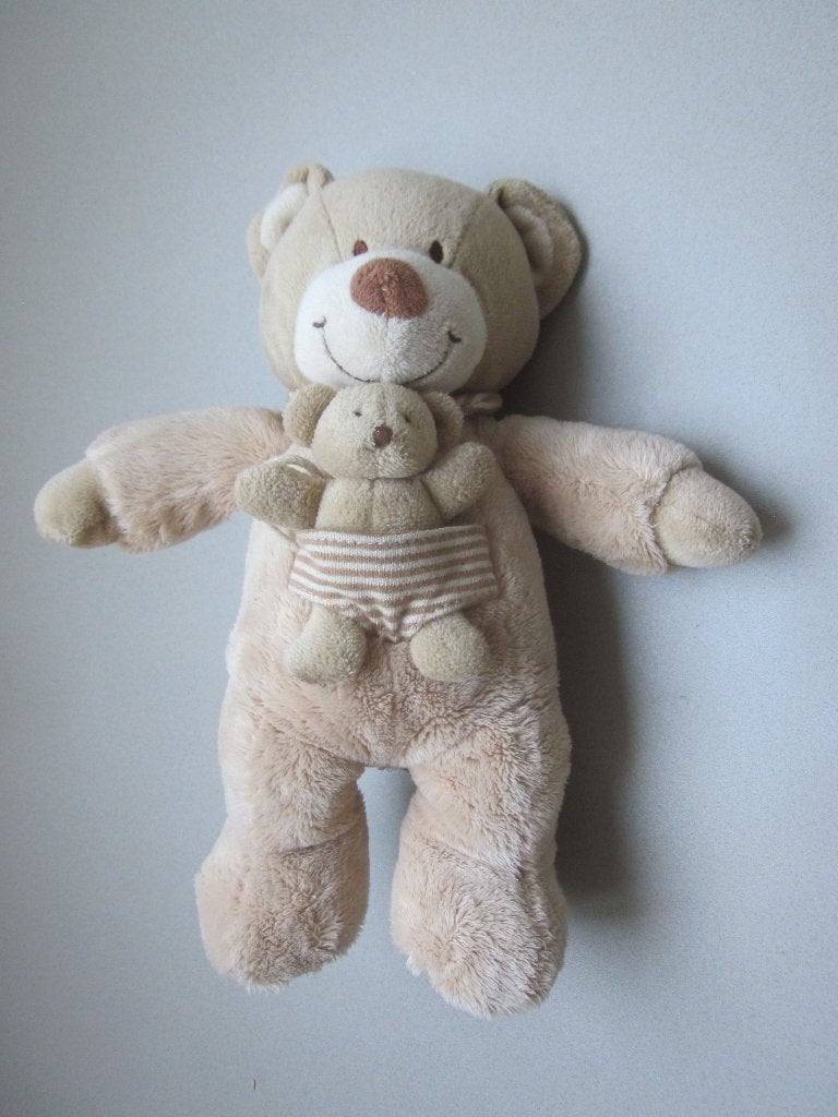 Nicotoy Simba Dickie lichtbruin zacht pluche beer met kind, Overige karakters, Beer, Nieuw, Middelgroot (20 tot 80 cm)