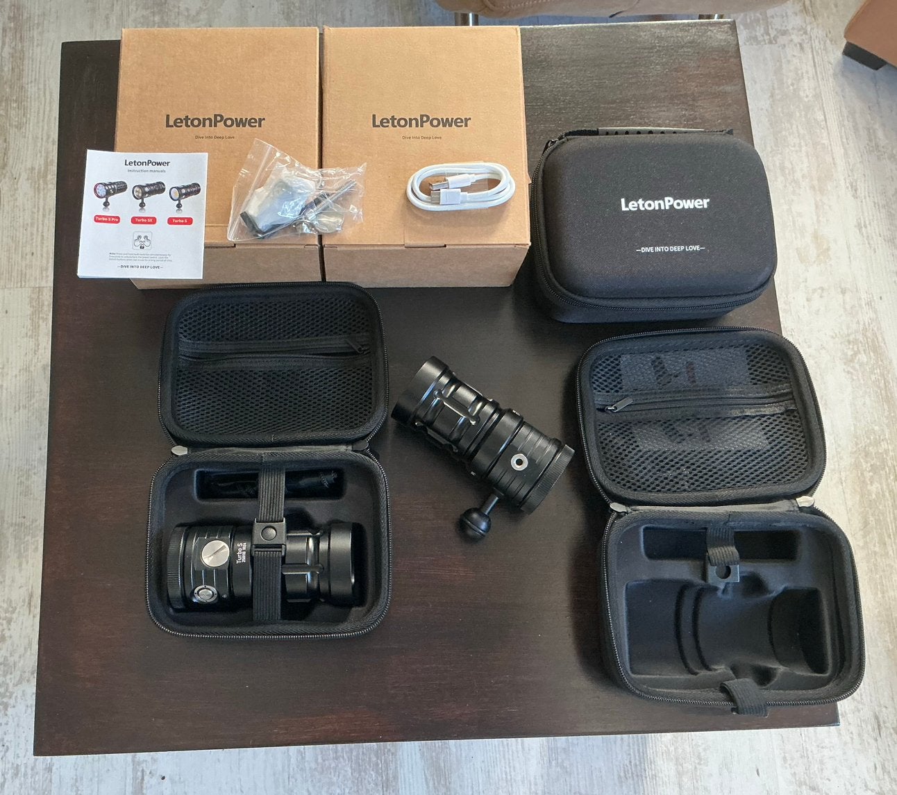 1x LetonPower Turbo S Duiklamp 10000 Lumen, Watersport en Boten, Ophalen of Verzenden, Nieuw, Duiklamp