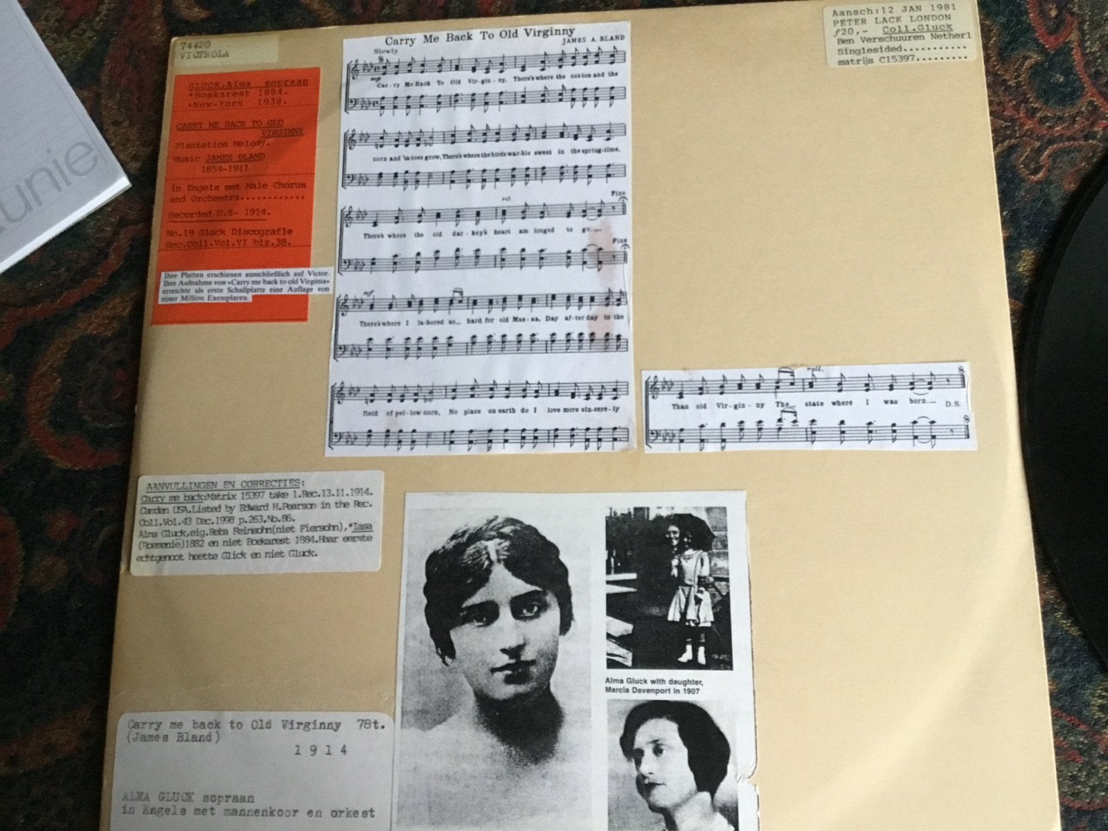 125 Klassieke 78 toeren platen in kist, Ophalen