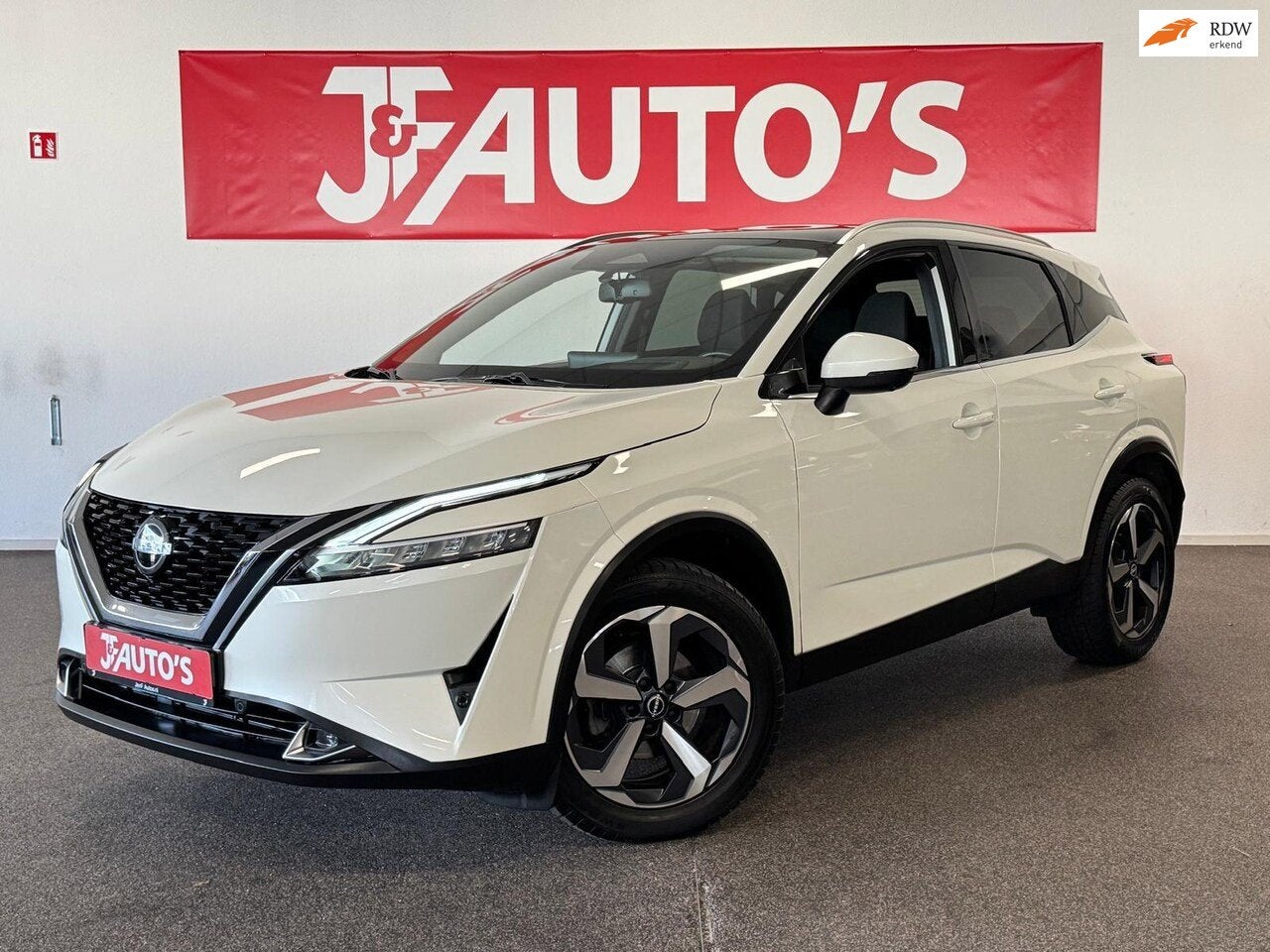 Nissan Qashqai 1.3 MHEV Xtronic TEKNA GROOT NAVI/CAMERA, PAN, Auto's, Nissan, Stof, Met garantie (alle), Wit, Bedrijf