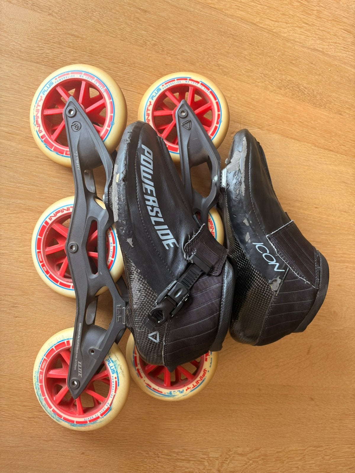 Powerslide Icon Plus - Maat 42 - 3x125mm Trinity Elite, Gebruikt, Dames, Ophalen of Verzenden, Inline skates 4 wielen