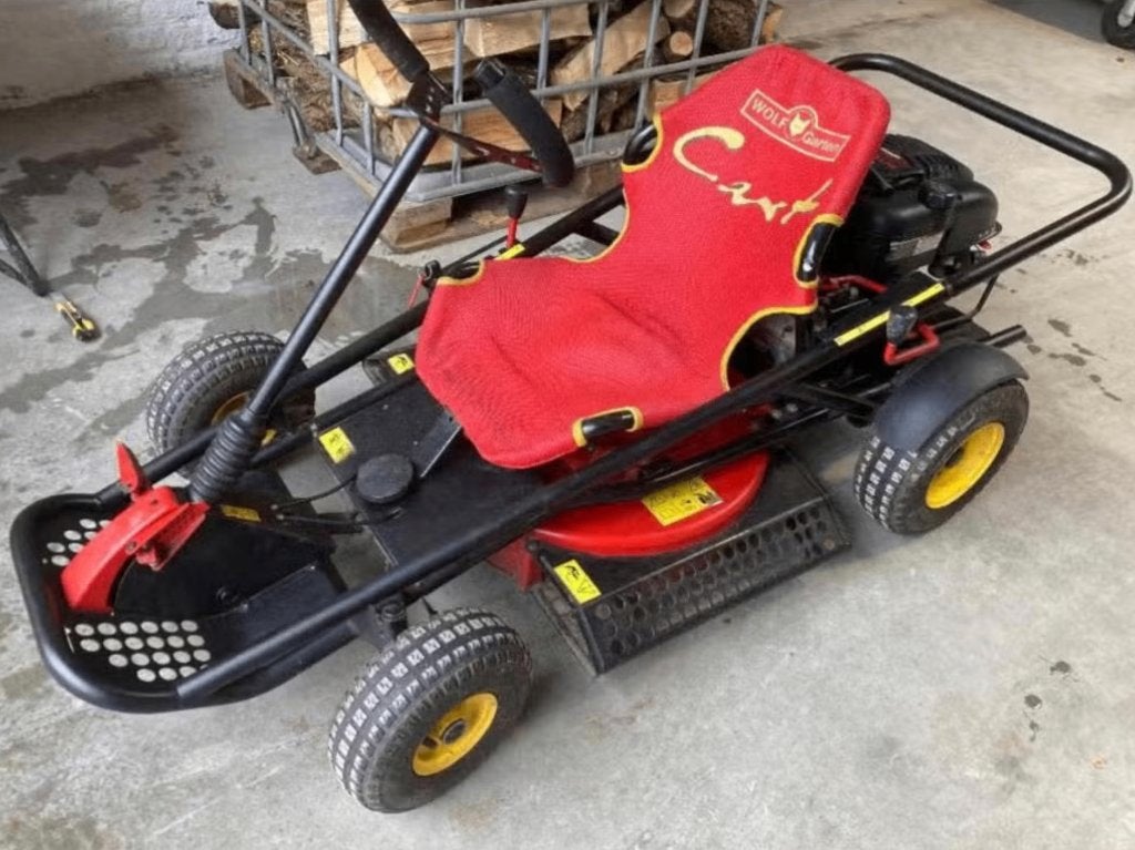 grasmaaier zitmaaier wolf garden cart, Ophalen, Gebruikt, 90 tot 120 cm