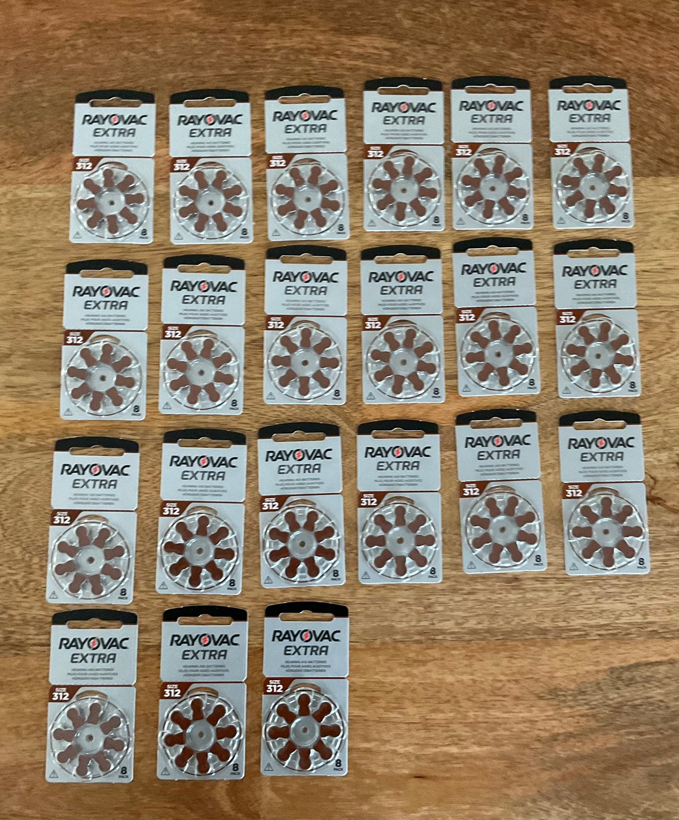 Hoortoestel batterijen 312  RAYOVAC EXTRA 168 stuks, Ophalen of Verzenden, Nieuw