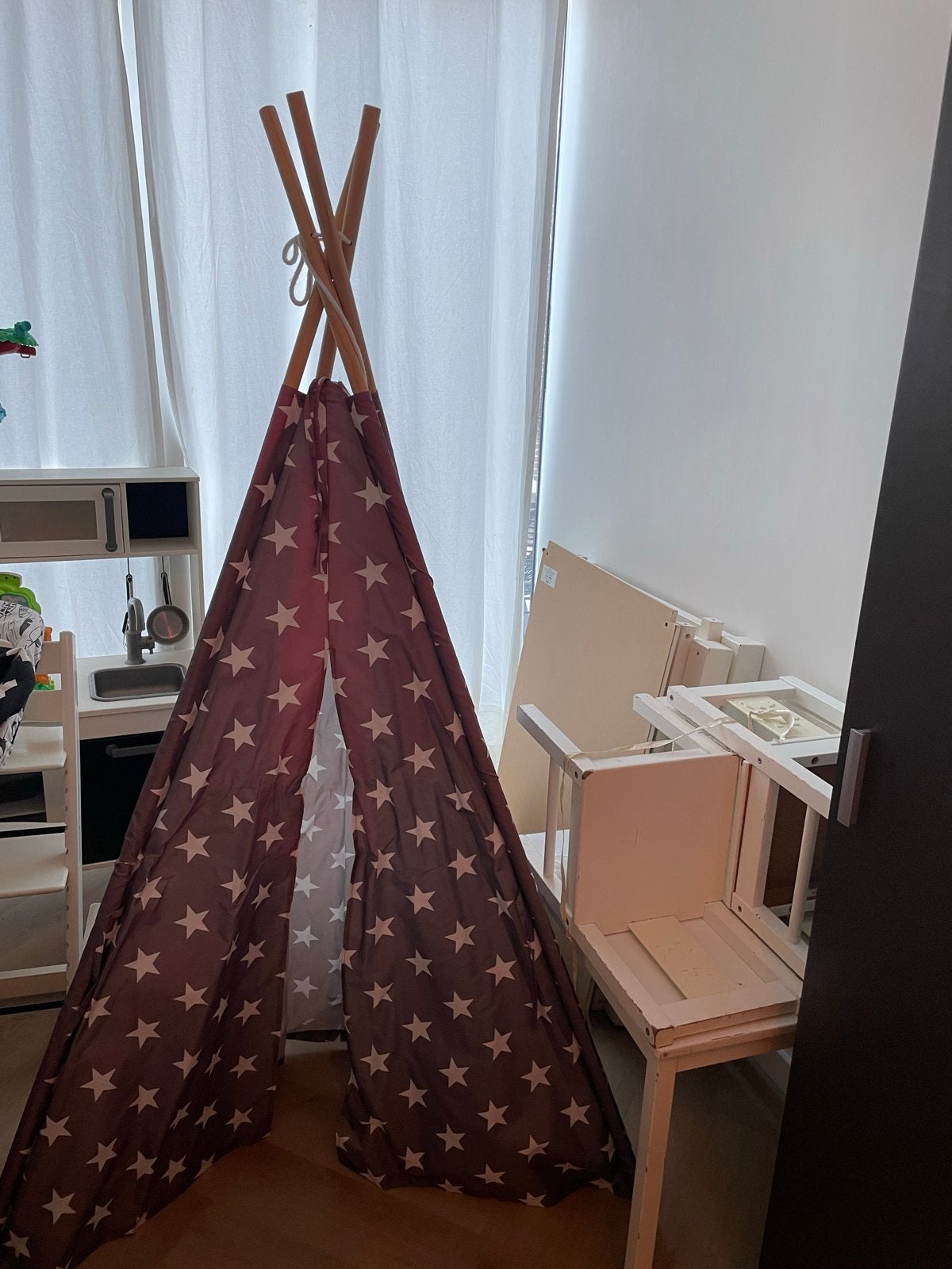 Tipi tent voor kinderen - Sterrenpatroon, Ophalen of Verzenden, Gebruikt