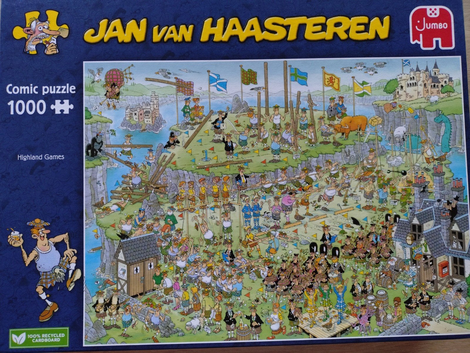 Jan van Haasteren Highland Games 1000 stukjes, Ophalen of Verzenden, 500 t/m 1500 stukjes, Gebruikt, Legpuzzel