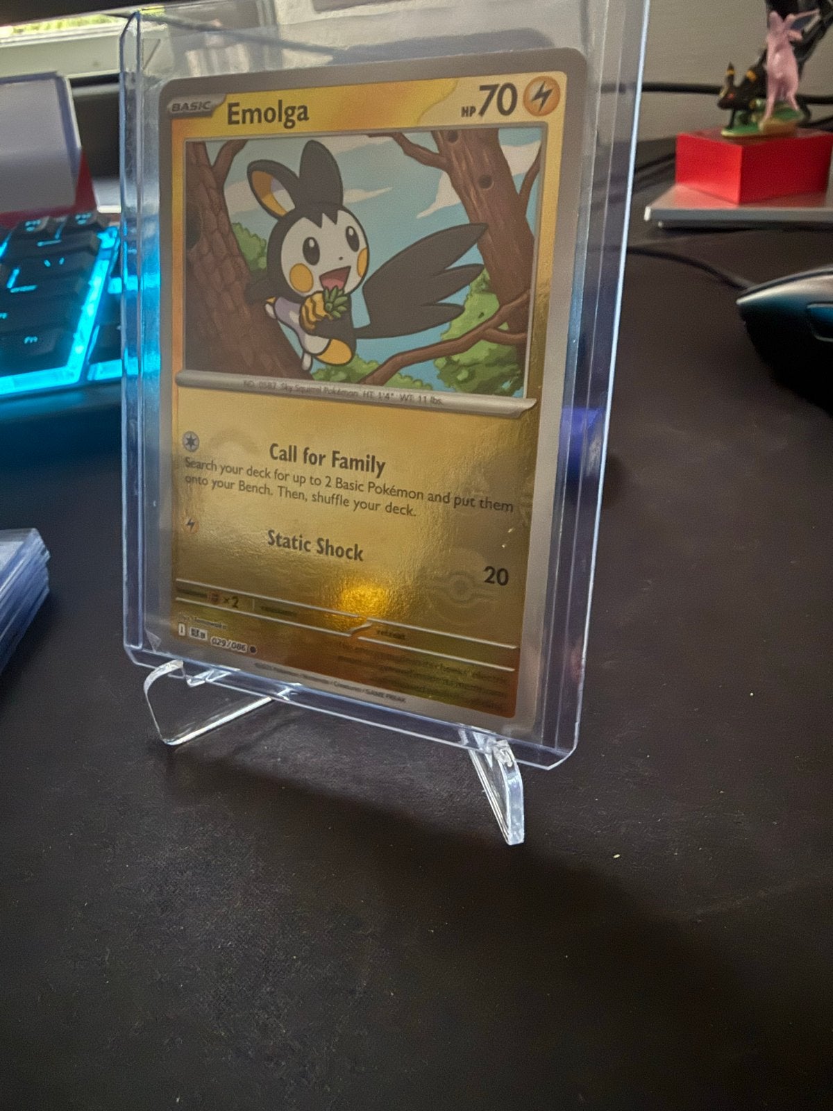 Emolga Poke Ball - Pokemon kaart - Black Bolt, Ophalen of Verzenden, Zo goed als nieuw, Losse kaart