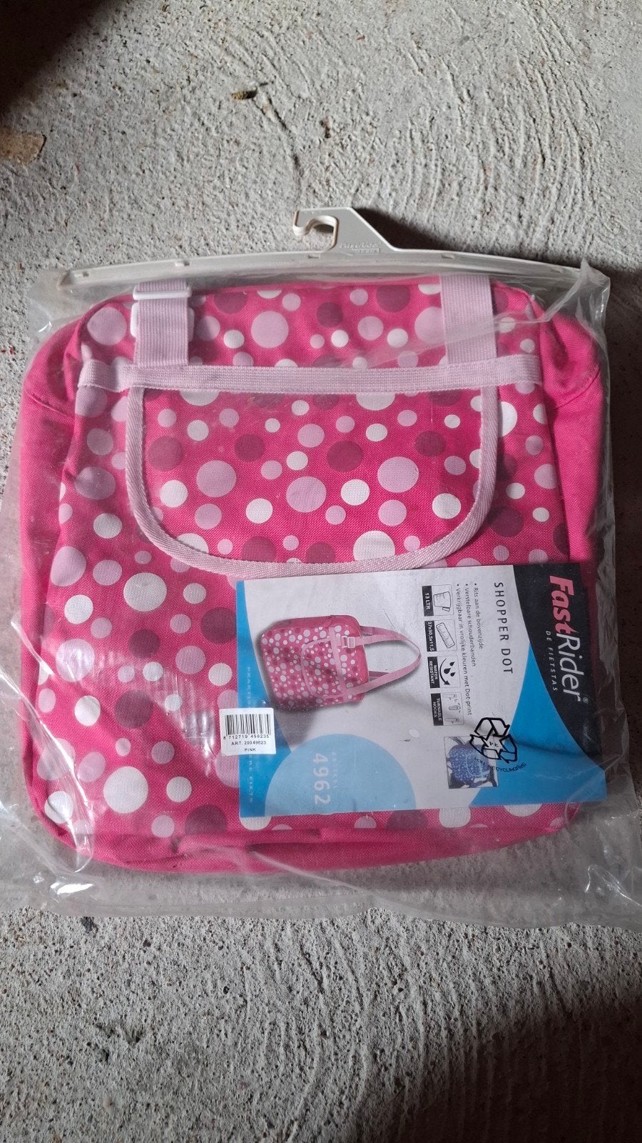 FastRider Shopper Dot Fietstas - Roze met stippen, Ophalen, Nieuw, FastRider