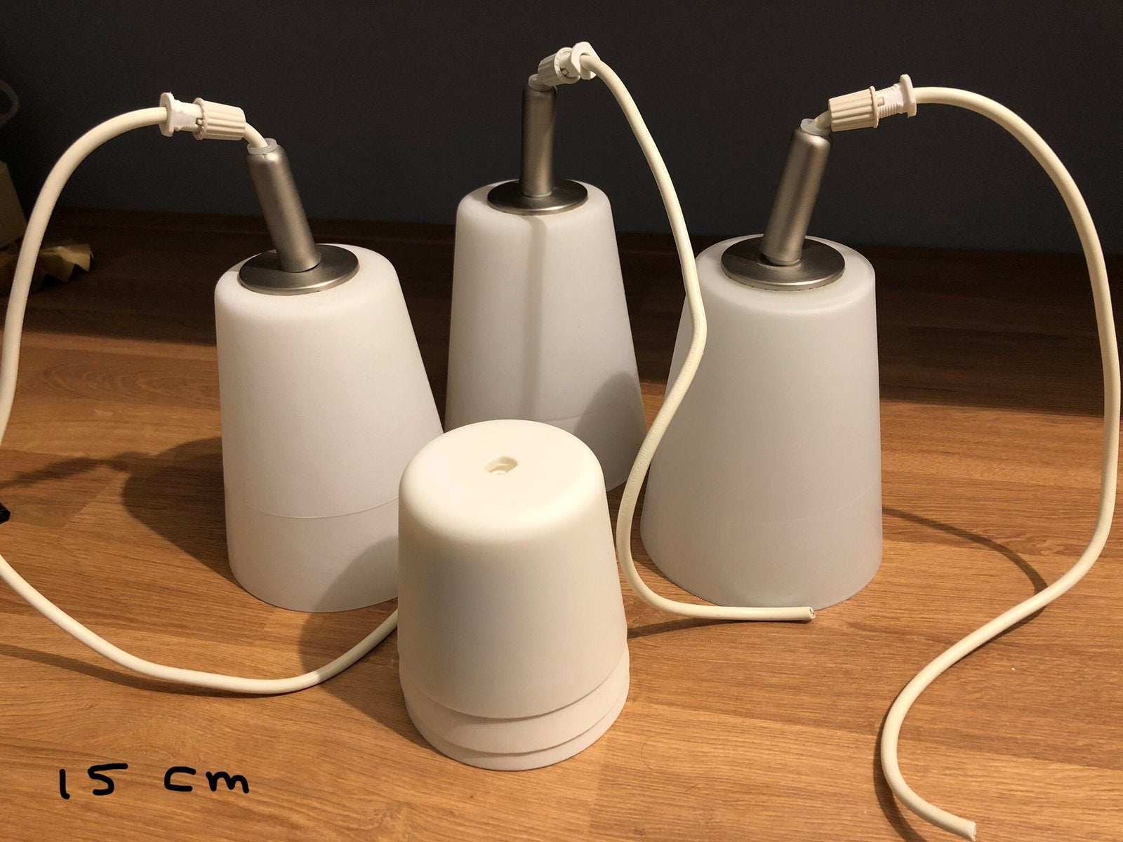Glazen lampenkappen, Huis en Inrichting, Ophalen, Zo goed als nieuw, Wit