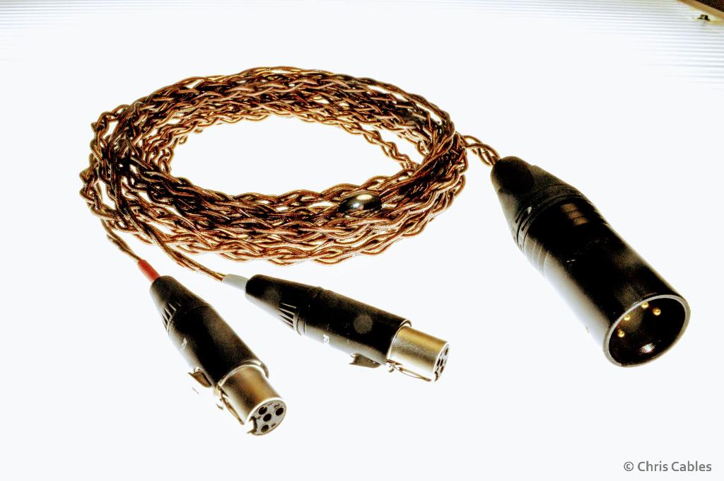 'The Coffee Cranium' 4-core koptelefoonkabel van ChrisCables, Audio, Tv en Foto, 10 meter of meer, Verzenden, Nieuw, 3451HB/44