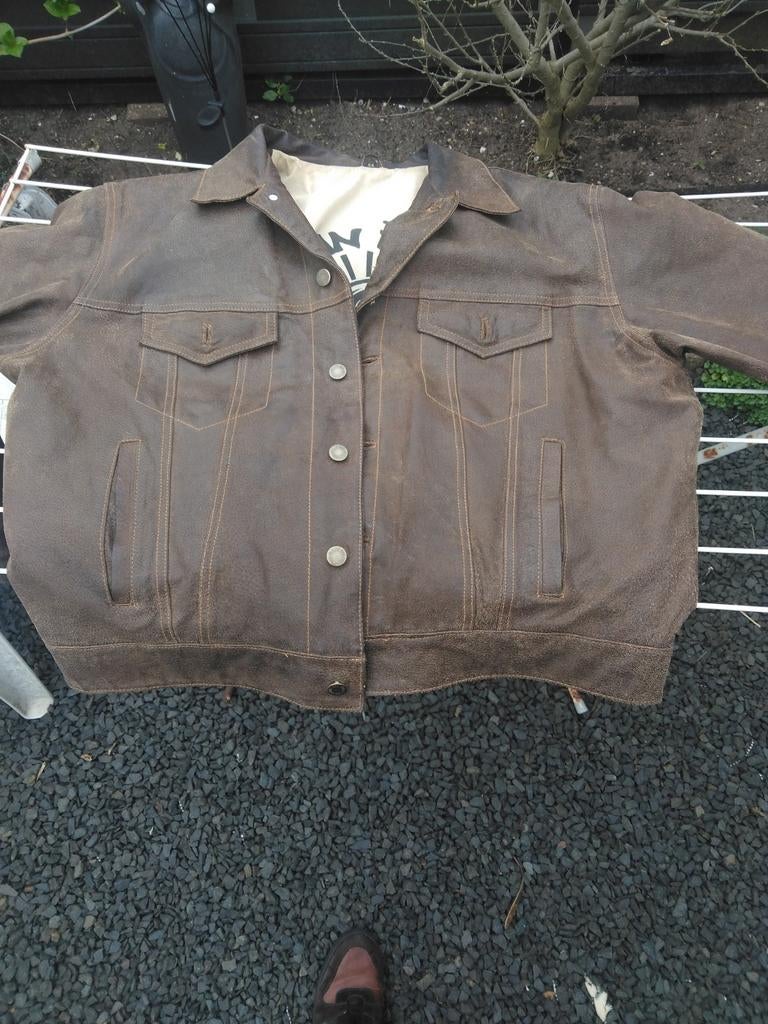 Leren jas, Ophalen, Maat 52/54 (L), Bruin