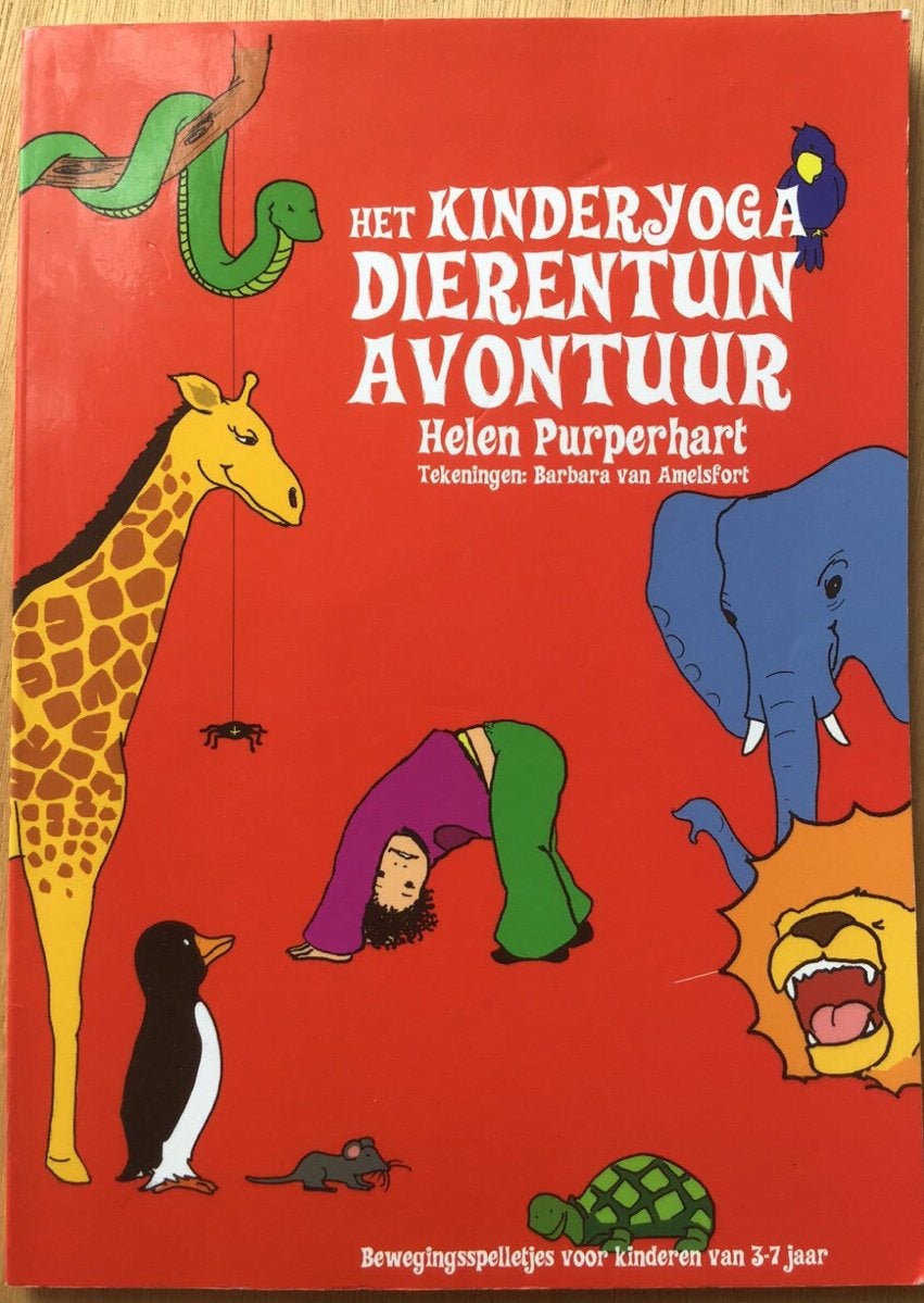 Het kinderyoga dierentuin avontuur - Helen Purperhart - ZGAN, Meditatie of Yoga, Ophalen of Verzenden, Zo goed als nieuw, Instructieboek