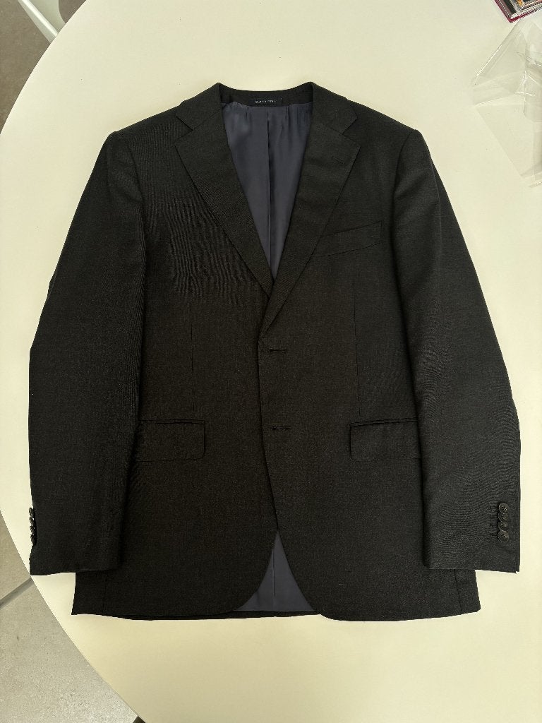 Suitsupply donkergrijs wollen pak maat 50, Maat 48/50 (M), Ophalen of Verzenden, Grijs, Gedragen