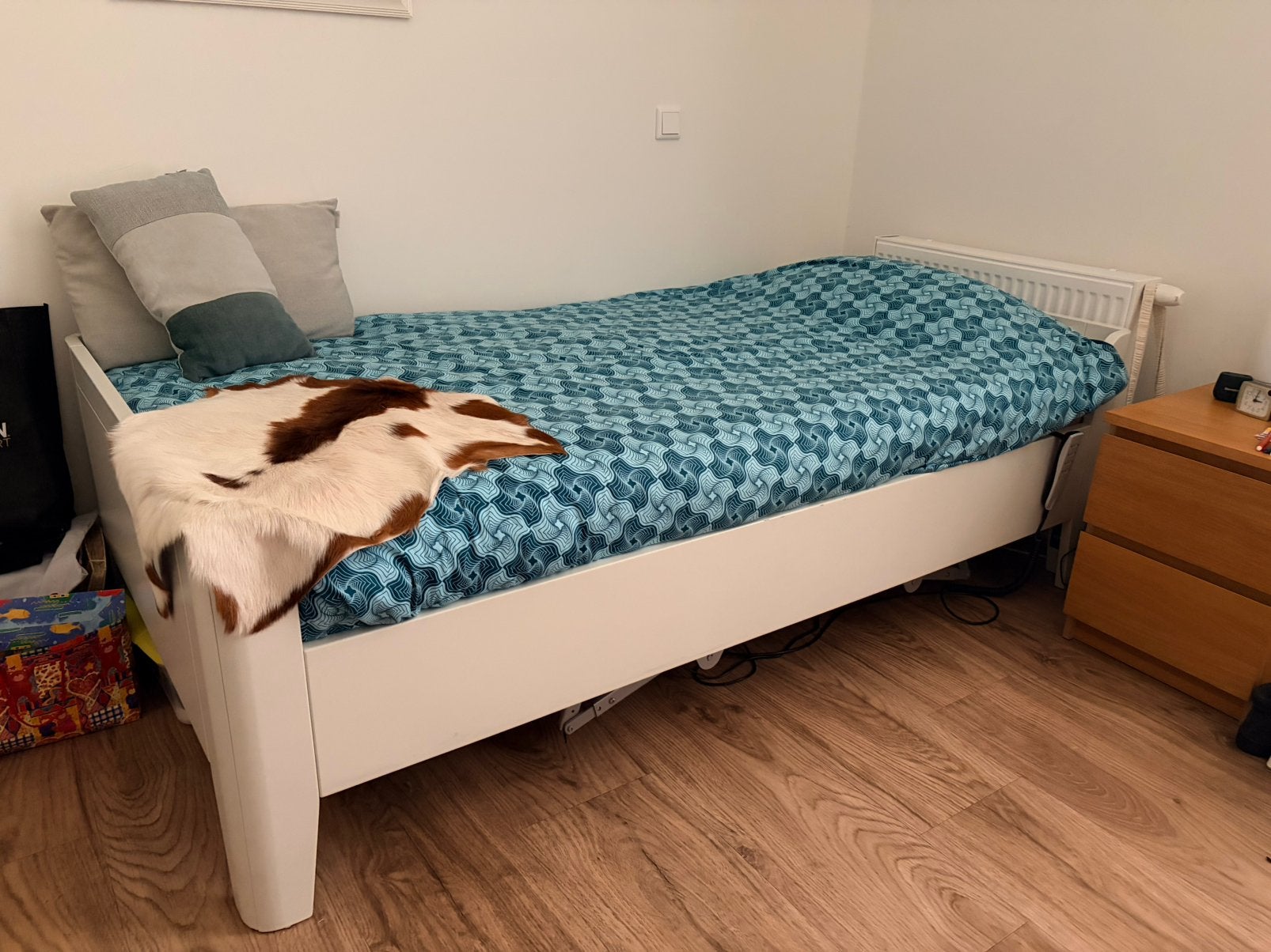 Hoog Laag bed Mondeo comfort, 100x200cm elektrisch, Ophalen, Overige materialen, Eenpersoons, Zo goed als nieuw