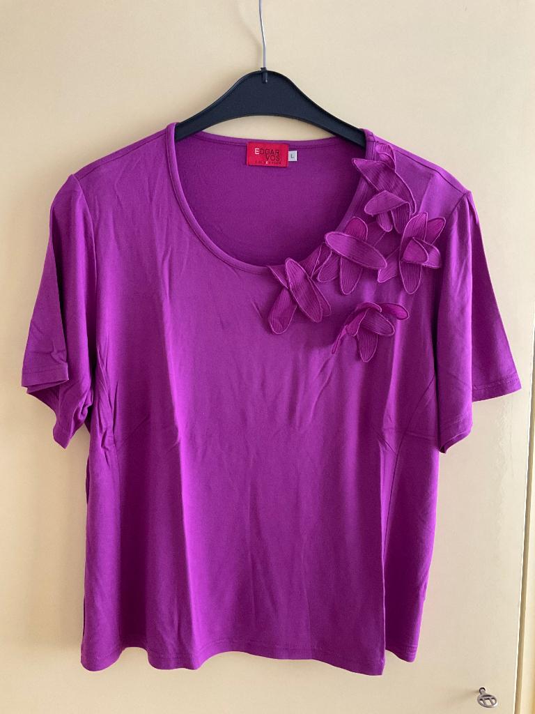 T-shirt, Ophalen, Paars, Maat 42/44 (L), Edgar Vos