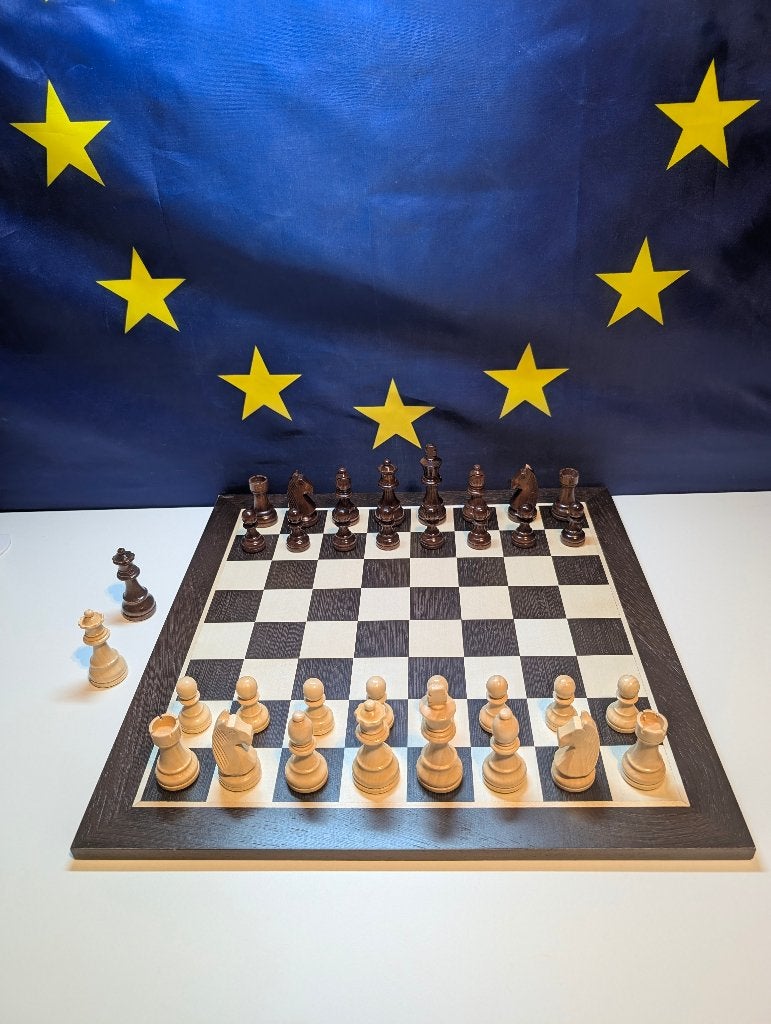 Houten schaakset van 48 cm – Stukken van 95 mm (1,1 kg), Ophalen, Nieuw