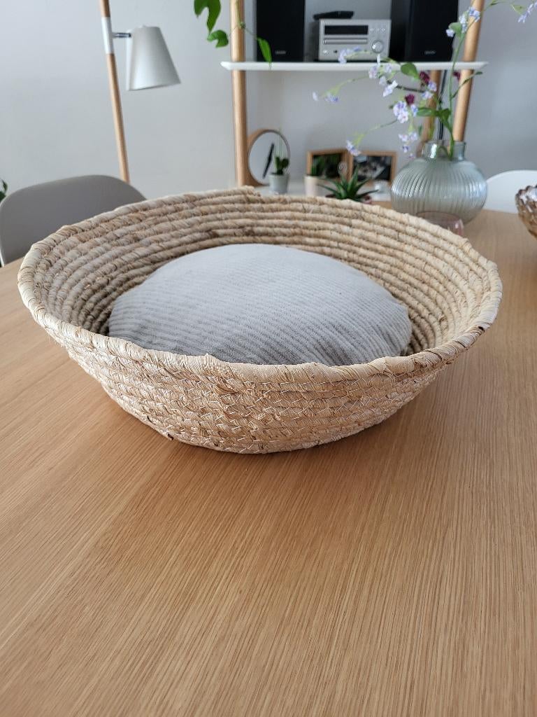 Kattenmand zeegras 'Happy George' met mintgroen kussentje, Ophalen of Verzenden, Zo goed als nieuw, Riet