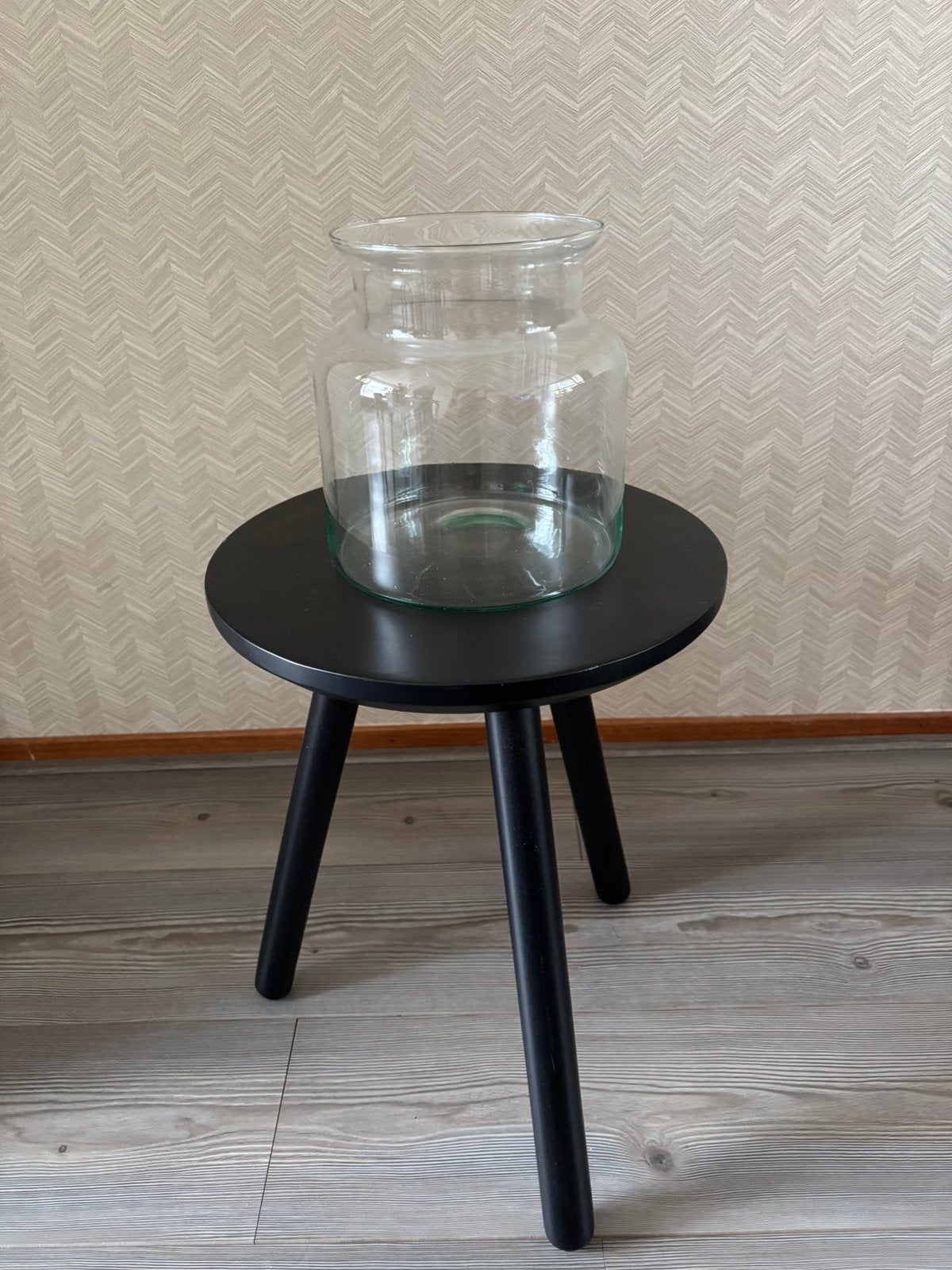 Vaas glas 20 cm hoog, Ophalen, Zo goed als nieuw, Glas