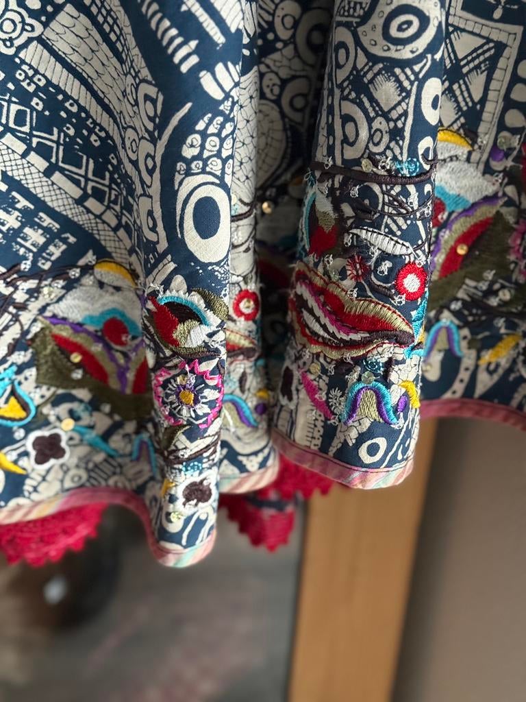 Mooie oillily Rok Nieuw met de hand geborduurd. Maat 42-44, Kleding | Dames, Ophalen of Verzenden, Zo goed als nieuw, Maat 42/44 (L)