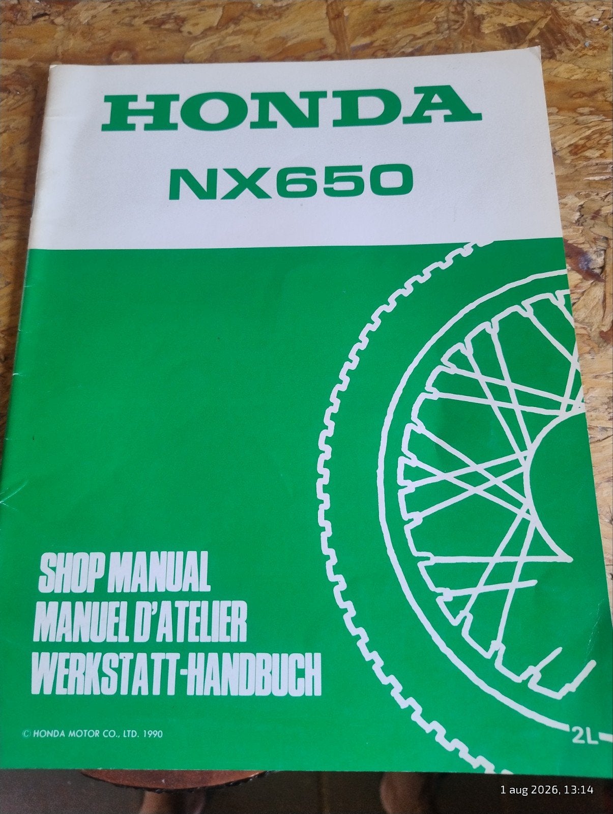 Honda NX650 1990 addendum Werkplaatshandboekje - Shop Manual, Motoren, Verzenden, Honda