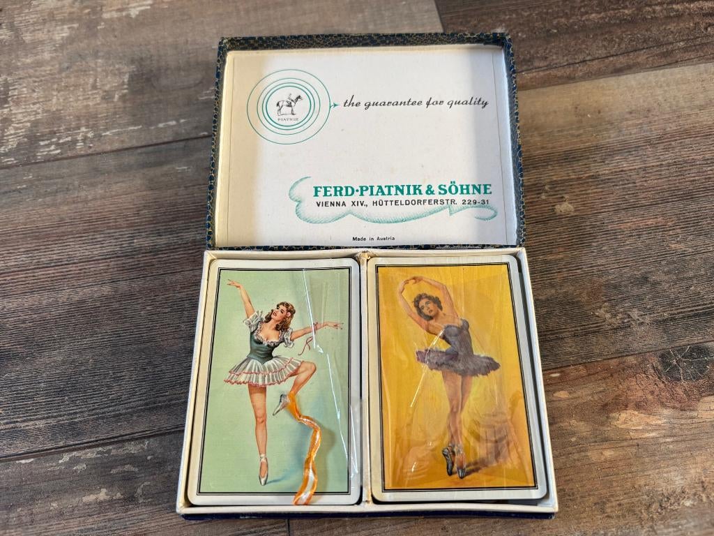 Vintage Dubbel Piatnik Kaart Spel Ballet Danseres NIEUW, Ophalen of Verzenden, Nieuw