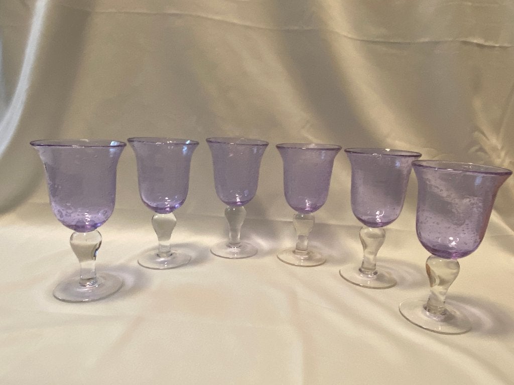 Design Set van 6 Artland Iris wijn glas water glas met lucht, Ophalen of Verzenden, Gebruikt, Waterglas