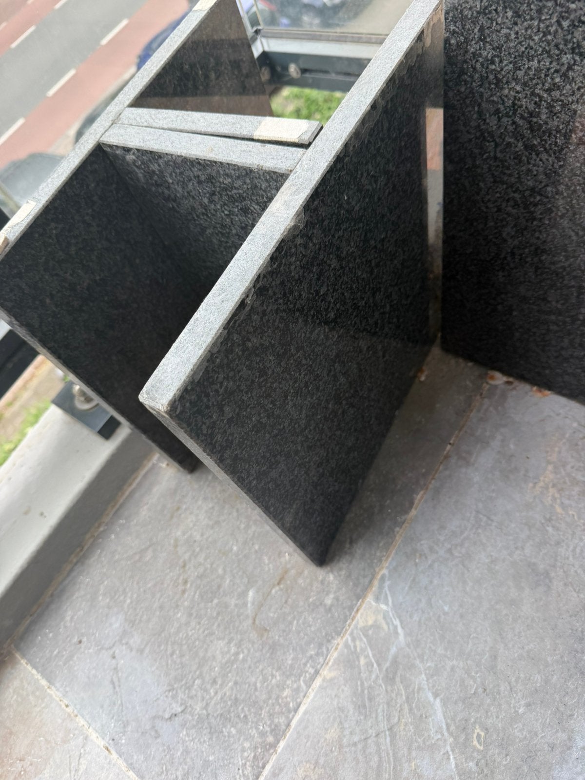 Salon tafel graniet, Tuin en Terras, Overige materialen, 100 cm of meer, Vierkant, Binnen