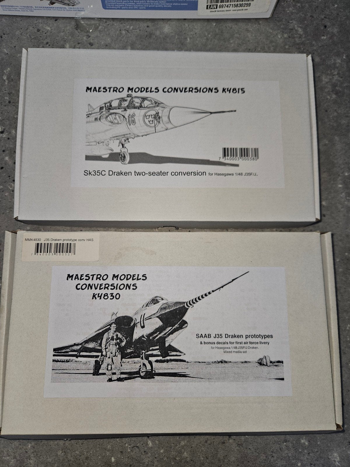 Maestro Models 1:48 Conversie Sets & figuur Saab Draken, Ophalen of Verzenden