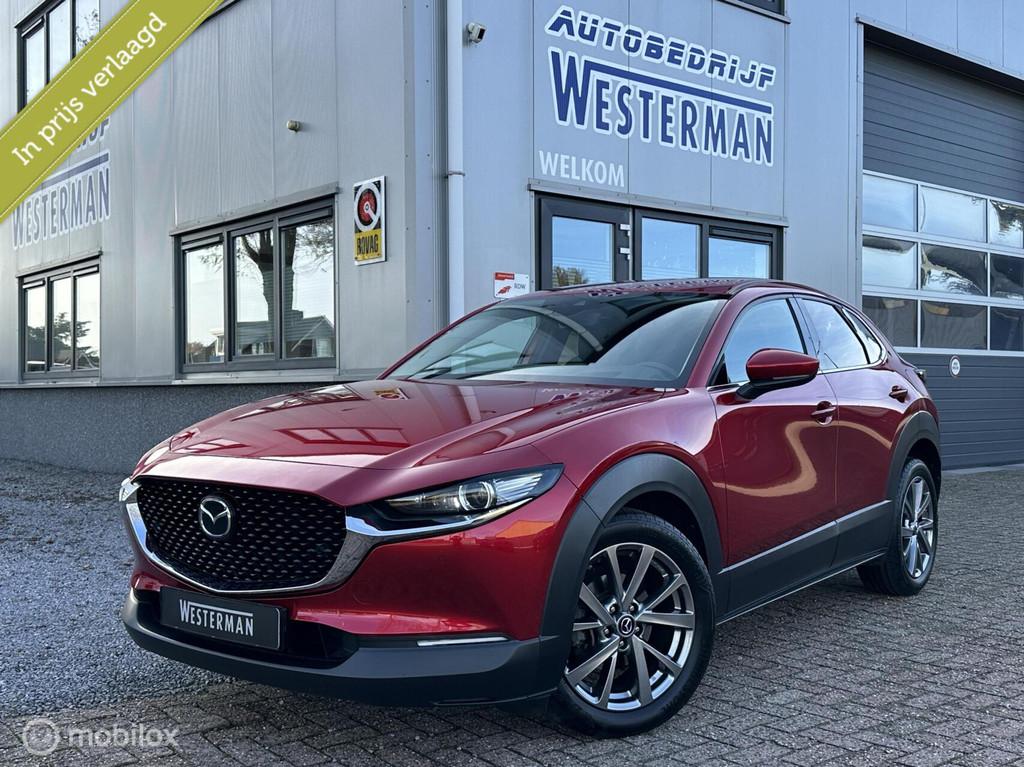 Mazda CX-30 2.0 e-SkyActiv M Hybrid Luxury AUT Acc Leer Trek, Auto's, Mazda, 1998 cc, Gebruikt, Zwart, 4 cilinders