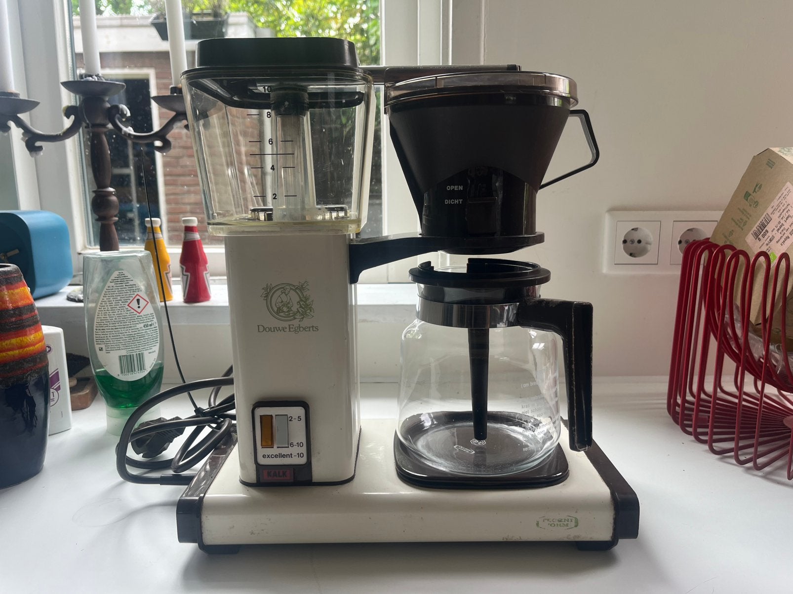 Douwe Egberts technivorm Moccamaster, Witgoed en Apparatuur, Koffiezetapparaten, Ophalen, Gebruikt, Koffiemachine