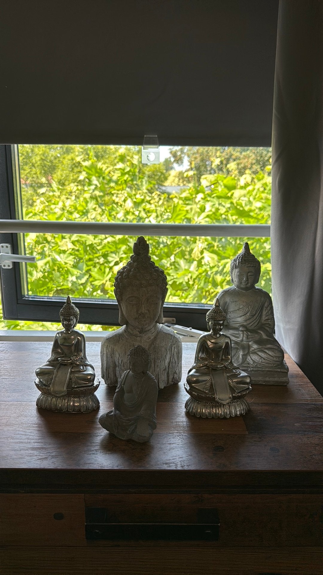 Boeddha stuks, Ophalen, Gebruikt, Steen/keramiek, Grijs